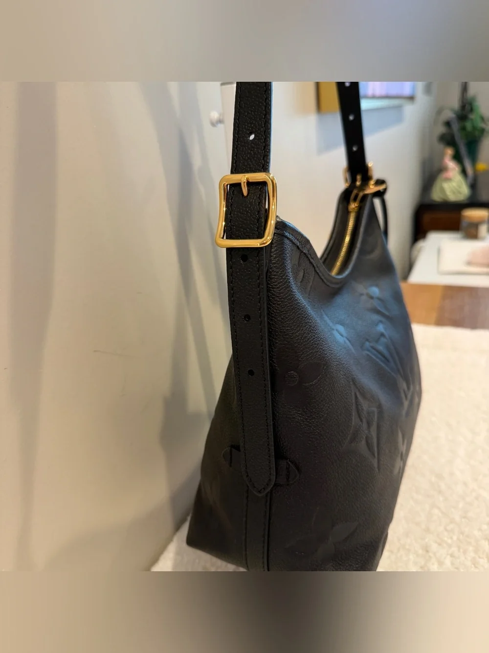 Louis Vuitton CarryAll PM Monogram Empreinte Leather Black- retails $3450